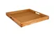 Select Concept BQ013L Handled Square Oak Serving Tray, Patterned Wood, 15.740" x 15.740" x 1.960" 1 image