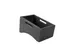 Select Concept BQ052B Tilted Cutlery Box, 6.610"W x 10.940"D x 6.610"H, Black/Oak Wood Utensil Holder 1 image