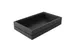 Select Concept BQ204B Stackable Cutlery Bin / Box, 6.39" W x 10.07" D x 2.24" H, Black/Oak Wood, Holds GN 1/4 1 image