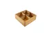 Select Concept BQ720L Tea Box Utensil Holder, 7.87"W x 7.87"D x 2.87"H, Oak Wood, Black/Cherry Finish 1 image