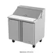 Asber APTS 36 10 P 36" 2-Door Sandwich and Salad Prep Table, 10 Pans, Stainless Steel 1 image