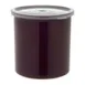 Carlisle 030101 Classic Crock, 1.2 qt., Brown, SAN, High-Gloss Finish, Snap-On Lid - 1/Each 1 image