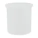 Carlisle 030102 Classic Crock, 1.2 qt., White, SAN, Round, 5" Diameter, Snap-on Lid - 1/Each 1 image