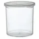 Carlisle 030107 Classic Crock, 1.2 qt., Clear, SAN, Snap-on Lid, Dishwasher Safe - 1/Each 1 image
