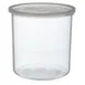 Carlisle 030207 Classic Crock, 2.7 Qt Clear SAN Round 6" Diameter, Snap-On Lid, Dishwasher Safe 1 image