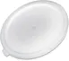Carlisle 060302 Food Pan Lid, 6-8 qt Round, Snap-On Tabbed, Polyethylene, White, NSF, BPA Free 1 image
