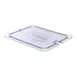 Carlisle 10231U07 StorPlus Lid, 1/2-Size Handled Notched Polycarbonate Clear - Made in USA 1 image