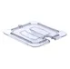Carlisle 10311U07 Lid, 1/6‑Size Handled Spoon‑Notched, Clear Polycarbonate, Dishwasher Safe 1 image