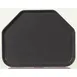 Carlisle 1713FG004 Cafeteria Tray, 18"L x 14"W Trapezoid, Break-Resistant, Fiberglass Black 1 image