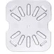 Carlisle 3068907 StorPlus™ Drain Shelf, 1/6 Clear Polycarbonate, NSF, -40° to 212° F, Made in USA 2 image