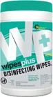 Carlisle 33711 WipesPlus Disinfecting Surface Wipes, White, 100 Count, Sold per Case - 12/Case 1 image