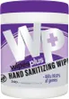 Carlisle 33884 WipesPlus Hand Sanitizing Wipes, Canister, White, Antimicrobial, 100 Sheets, - Case 1 image