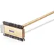 Carlisle 4002600 Broiler Brush, 30"L, Wood Handle, Dual‑Sided 1" Steel Bristles, End Scraper 1 image