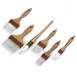 Carlisle 4039900 Pastry Brush – 4" Wide Nylon Bristles, Brown Ferrules, Hardwood Handle, White 2 image