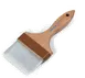 Carlisle 4039900 Pastry Brush – 4" Wide Nylon Bristles, Brown Ferrules, Hardwood Handle, White 1 image