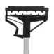 Carlisle 4166402 Quik‑Release™ Mop Handle, 60" Long, White Fiberglass, 1" Dia., Hinged Gripper Bites 2 image