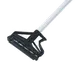 Carlisle 4166402 Quik‑Release™ Mop Handle, 60" Long, White Fiberglass, 1" Dia., Hinged Gripper Bites 1 image