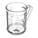 Carlisle 431507 Measuring Cup, 8 oz (1 cup) Capacity, Polycarbonate, Clear, Stain & Break Resistant 1 image