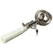 Carlisle 60300-10 Disher – #10, 2‑3 oz, 2‑5/8" Bowl, Stainless Steel, Ivory Thumb Press Handle 1 image