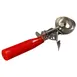 Carlisle 60300-24 Disher, Size-24, 1-3/4 oz, Bowl, Red Handle, 18/8 Stainless Steel, NSF 1 image