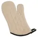 Carlisle 813TM San Jamar Oven Mitt, 13" Heavy Duty Terry Cloth, Natural, Machine Washable - 1 Pair 1 image
