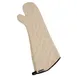 Carlisle 824TM San Jamar Oven Mitt, 24", Heavy Duty Terry Cloth, Natural, Machine Washable - 1 Pair 1 image