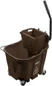 Carlisle 8690401 OmniFit™ Mop Bucket Combo, 35 Qt Capacity, Brown Side‑Press Wringer, Durable Plastic 1 image