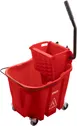 Carlisle 8690405 OmniFit Mop Bucket Combo, 35 Qt Red Side‑Press Wringer, Plastic - 1/Each 1 image
