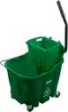 Carlisle 8690409 OmniFit™ Mop Bucket Combo, 35 Qt Green Side‑Press Wringer, Plastic Construction 1 image