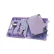 Carlisle ASZ121812SYS - San Jamar Saf-T-Zone 12" x 18" x 1/2" Purple Cutting Board Knife & Tongs 1 image