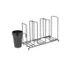 Carlisle C8003WFS Cup & Lid Organizer, 3 Stacks, 17-1/2"W x 5-1/4"D x 8-1/2"H, Steel Wire, Black 1 image