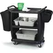 Carlisle CC11SH03 Silverware Bin, 11"L x 18"W x 11"H Polycarbonate Black for Bus Cart 2 image