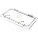 Carlisle CM10279Z07 EZ Access Lid, 1/3 Size, Clear Poly, Hinged, Single Notch, Peg Hole & Handle 1 image