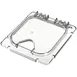 Carlisle CM10319Z07 EZ Access Lid, 1/6 Size, Polycarbonate, Clear, Hinged, Notched, Peg Hole Handle 1 image