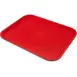 Carlisle CT141805 Red Rectangular Cafeteria Tray, 17-7/8"L x 14"W x 15/16"H, Polypropylene 1 image