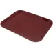 Carlisle CT141861 Cafeteria Tray, 17-7/8"L x 14"W x 15/16"H, Rectangular, Polypropylene, Burgundy 1 image