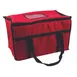 Carlisle FC2212-RD San Jamar Insulated Food Carrier, 22"W x 12"D x 12"H, Heavy Vinyl Exterior, 1" Foam Insulation, Coated Nylon Lining, Cherry/Black, 2 Handles & Zipper Closure 1 image