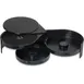 Carlisle GR0903 3-Tier Margarita Glass Rimmer, 6-1/4" Dia. Swing Trays, Black Acrylic 1 image