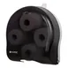 Carlisle R3900TBK 4-Station Tissue Dispenser, 4-Roll 3-1/4" Bath Tissue, Black Pearl Plastic 1 image