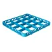 Carlisle RE1614 OptiClean Divided Glass Rack Extender, Full-Size, 16 Compartments (4-7/16" x 4-7/16"), Double-Wall Reinforced Polypropylene, Textured Blue Finish, NSF 1 image