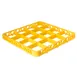 Carlisle RE16C04 OptiClean™ Divided Glass Rack Extender, Full-Size 16-Compartment (4-7/16" x 4-7/16"), Yellow Textured Double-Wall Polypropylene with Positive Stacking & Four-Way Tracking 1 image