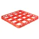 Carlisle RE16C24 OptiClean Divided Glass Rack Extender, Full-Size 16 Compartments (4-7/16" x 4-7/16"), Orange Double-Wall Polypropylene, Color-Coded, Positive Stacking, Four-Way Tracking, Textured Finish, NSF 1 image