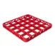 Carlisle RE25C05 OptiClean™ Divided Glass Rack Extender, Full-Size 25-Compartment (3-1/2" x 3-1/2"), Red Textured Double-Wall Polypropylene, NSF Certified 1 image