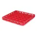 Carlisle RE36C05 OptiClean Divided Glass Rack Extender, Full-Size, 36 Compartments (3.5" x 3.5"), Red, Double-Wall Polypropylene, Textured Finish, 1.57" Height 1 image