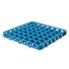 Carlisle RE4914 OptiClean Divided Glass Rack Extender, Full-Size, 49 Compartments (2-3/8" x 2-3/8"), Double-Wall Reinforced Polypropylene, Textured Blue Finish, NSF 1 image