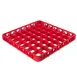 Carlisle RE49C05 OptiClean Divided Glass Rack Extender, Full-Size 49-Compartment (2-3/8" x 2-3/8"), Red, Double-Wall Polypropylene, Textured Finish, Color-Coded, Positive Stacking, Four-Way Tracking 1 image