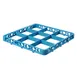 Carlisle RE914 OptiClean Divided Glass Rack Extender, Full-Size 9-Compartment (5-13/16" x 5-13/16"), Blue Textured Polypropylene with Positive Stacking & Four-Way Tracking 1 image