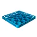 Carlisle REW20L14 OptiClean™ NeWave™ Glass Rack Extender, Full-Size 20-Compartment (4-7/16" x 4-7/16"), Double-Wall Reinforced Polypropylene, Textured Carlisle Blue, Positive Stacking & Four-Way Tracking, 4-3/4" Inside Height 1 image