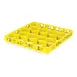 Carlisle REW20SC04 OptiClean™ NeWave™ Glass Rack Extender, Full-Size, 20-Compartment, Yellow, Double-Wall Reinforced Polypropylene, Textured Finish, BPA Free, 1.57" Inside Height 1 image