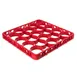Carlisle REW20SC05 OptiClean NeWave Glass Rack Extender, Full-Size Short, 20-Compartment, Double-Wall Reinforced Polypropylene, Textured Red, BPA Free 1 image